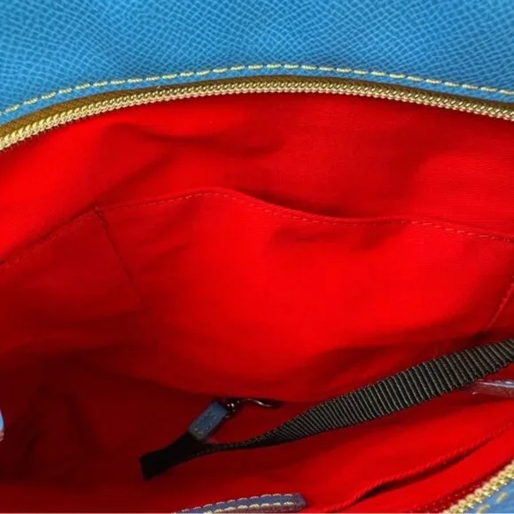 Dooney & Bourke saffiano leather small lexington blue‎ tote satchel shoulder bag - Picture 11 of 13